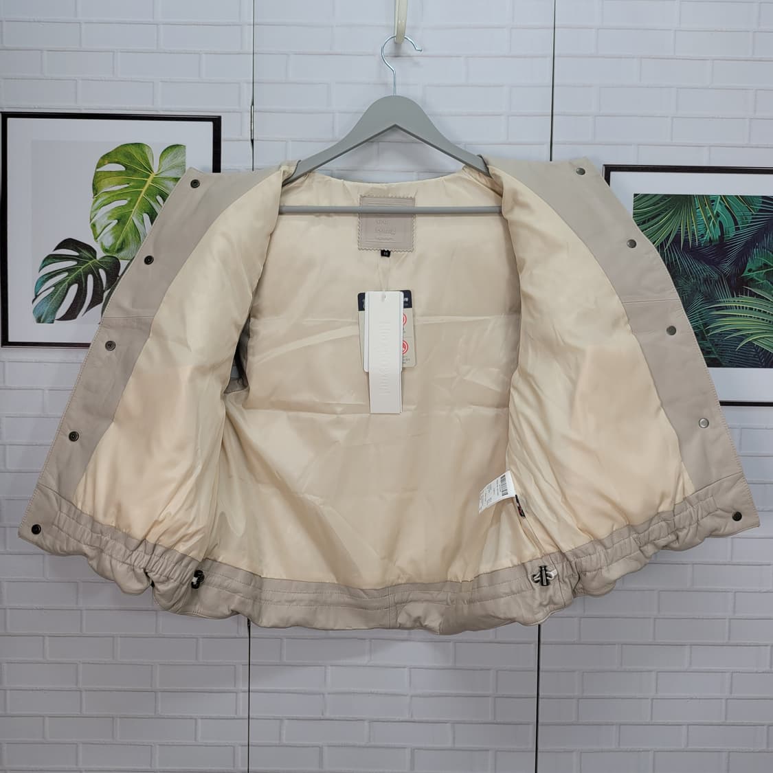 김서룡 구스다운 양가죽 패딩 조끼 베스트 66사이즈 새상품 상품이미지4