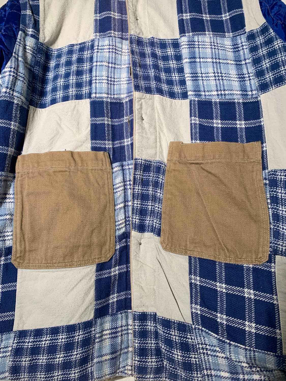 할리우드랜치마켓 베이지 패치워크 체크 자켓 상품이미지7