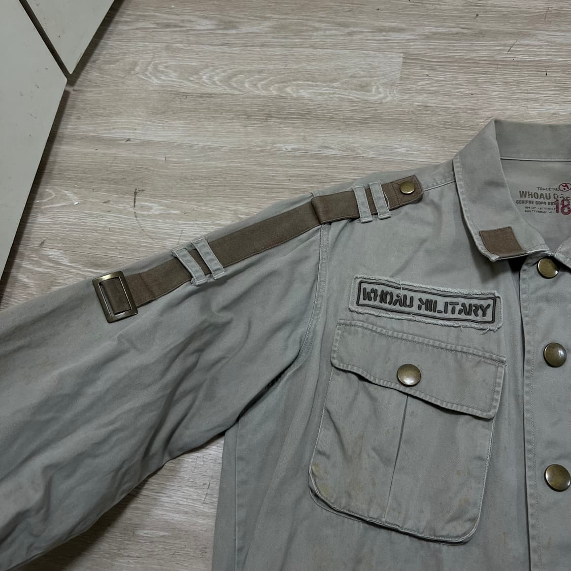 후아유 밀리터리 와펜 견장 야상 필드자켓 [라이트 카키] M/95 상품이미지5