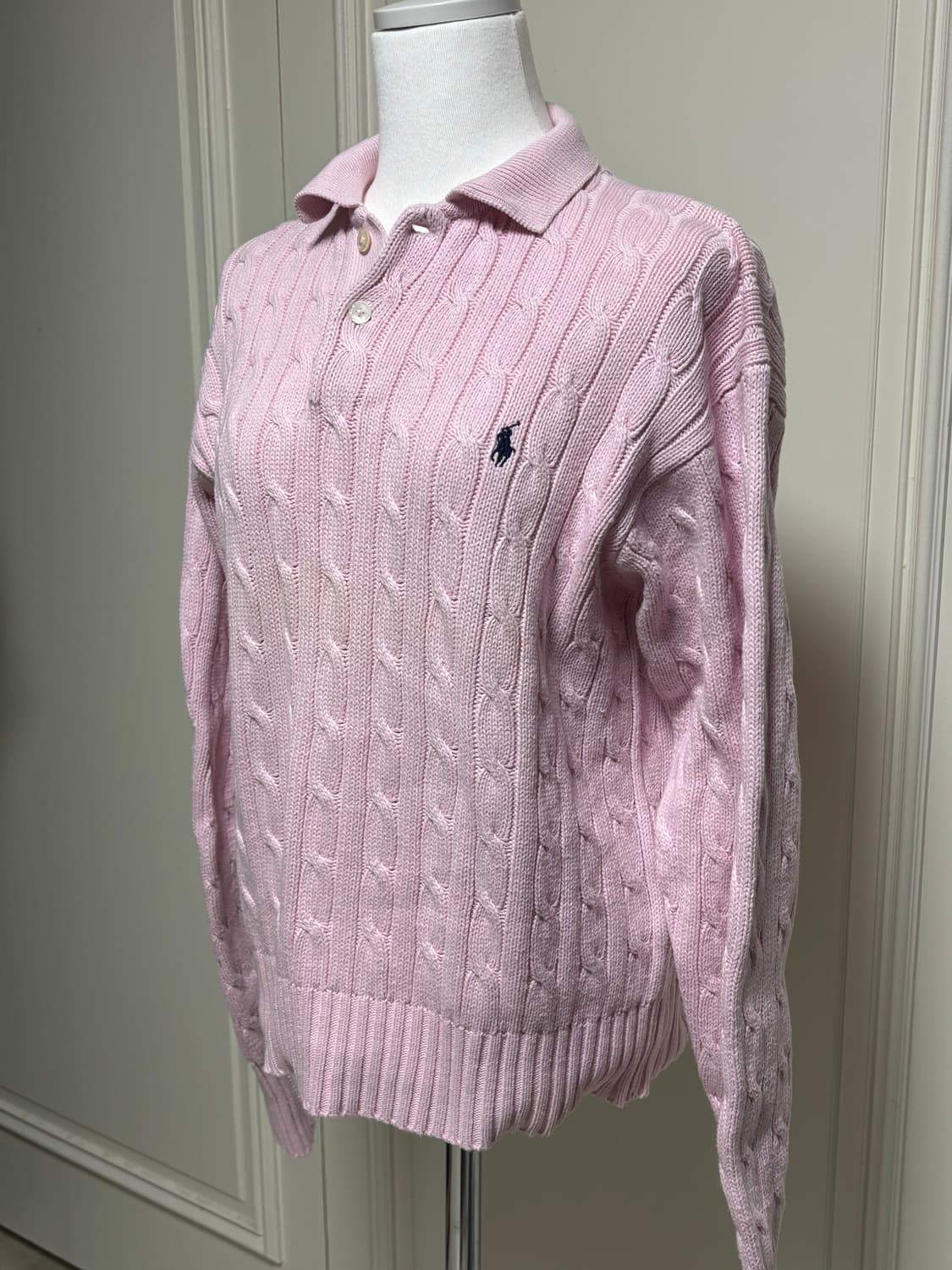 폴로랄프로렌 핑크 카라 니트 상품이미지3