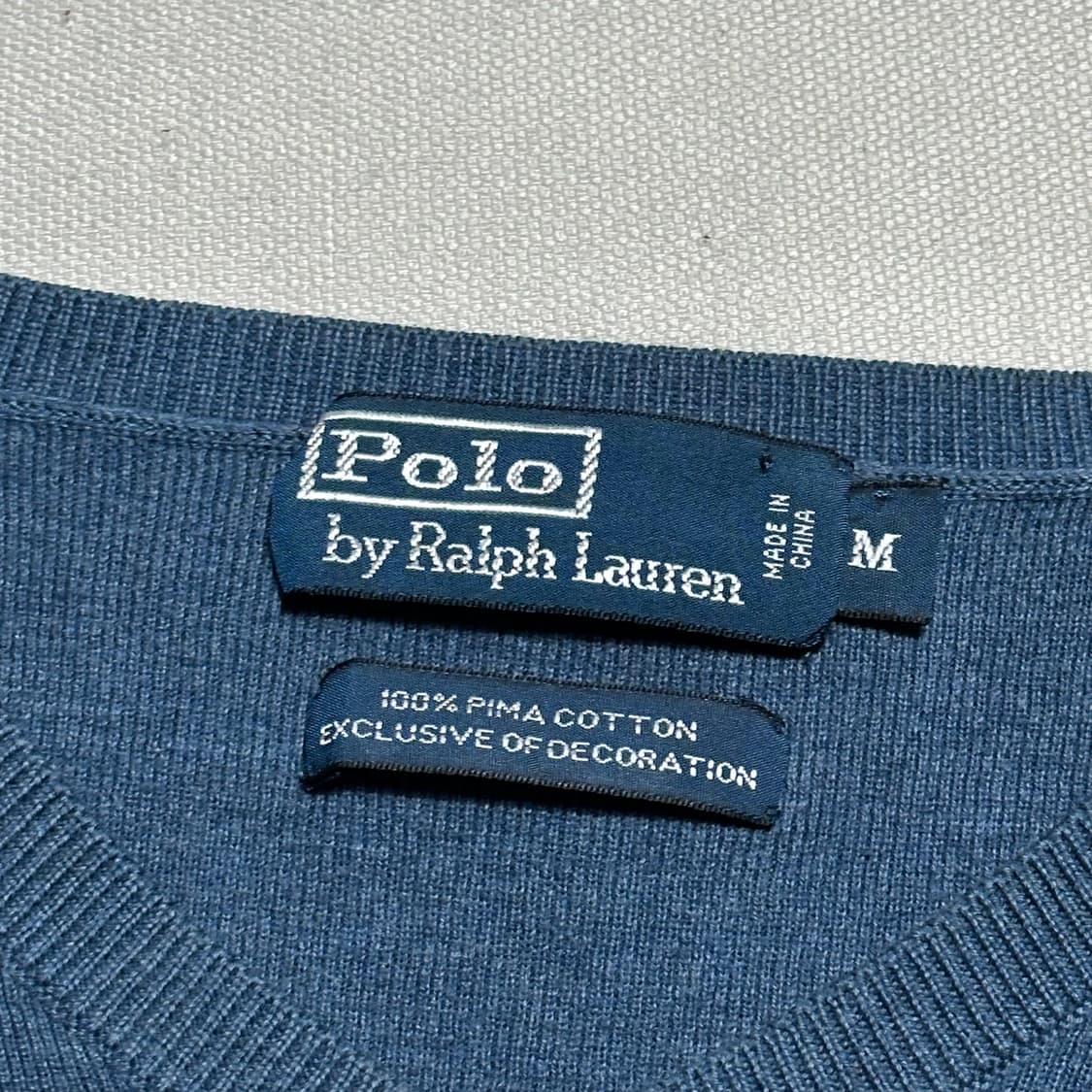 M 폴로랄프로렌 브이넥 피마코튼 니트 상품이미지4