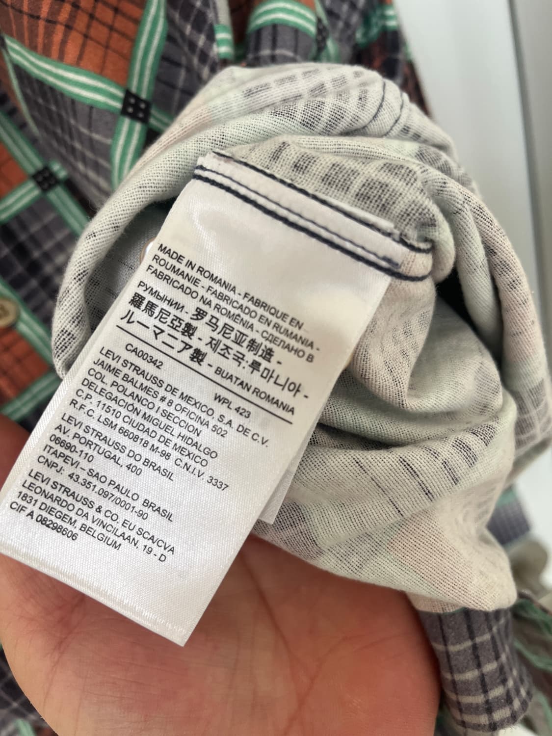 리바이스빈티지클로딩 lvc1950 숏혼 민트그린  셔츠 L사이즈 상품이미지5