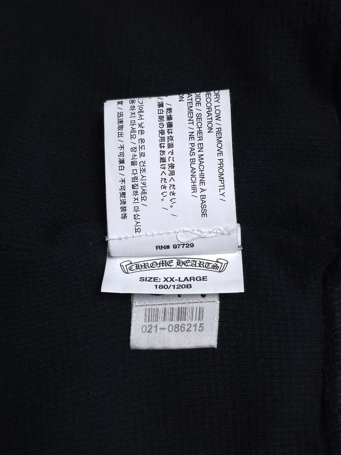 [XXL] 크롬하츠 홀스슈 플로랄 후드집업 헤비웨이트 블랙 상품이미지8