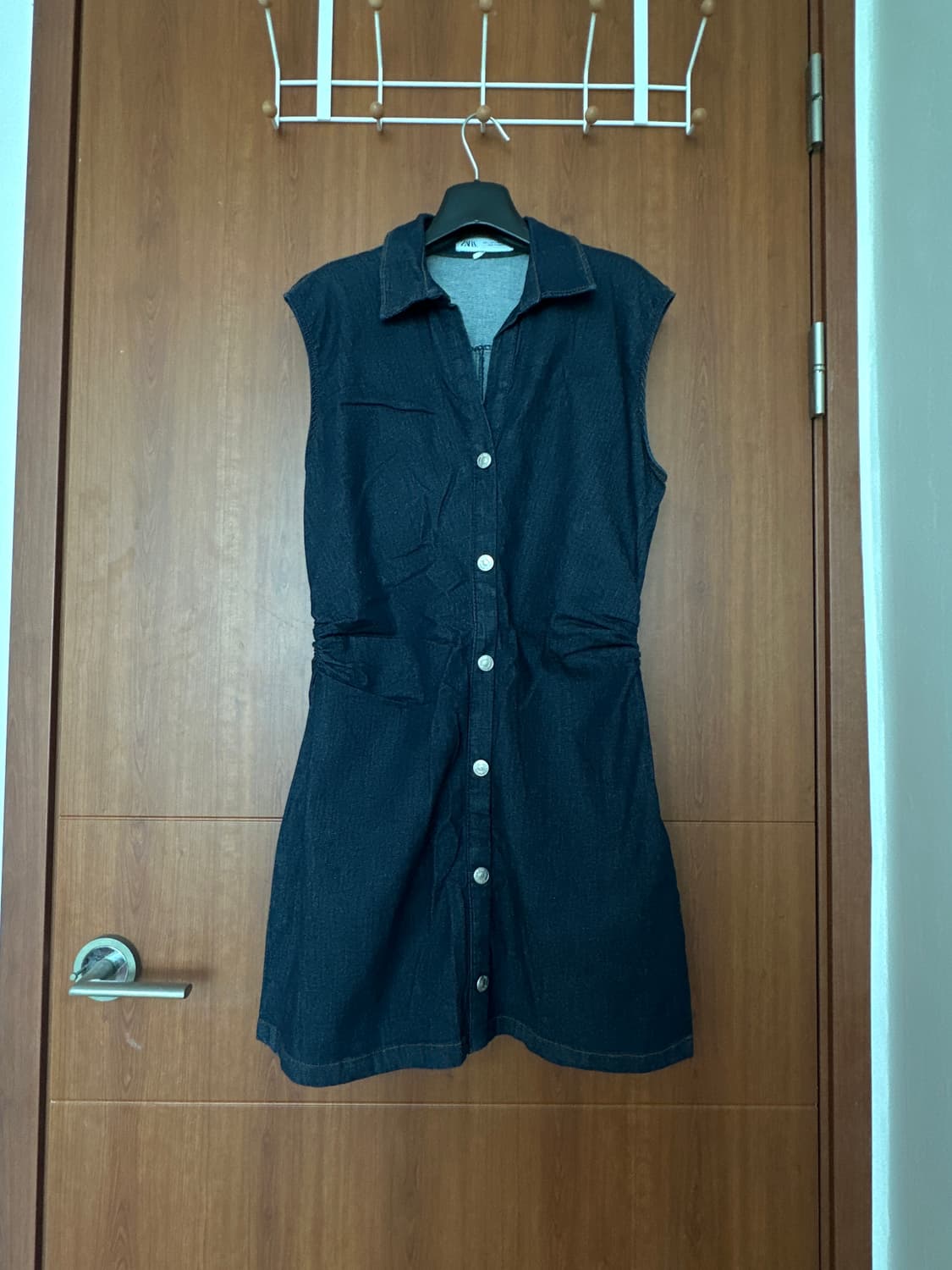 자라 타이트핏 데님 미니 셔츠 원피스 상품이미지3