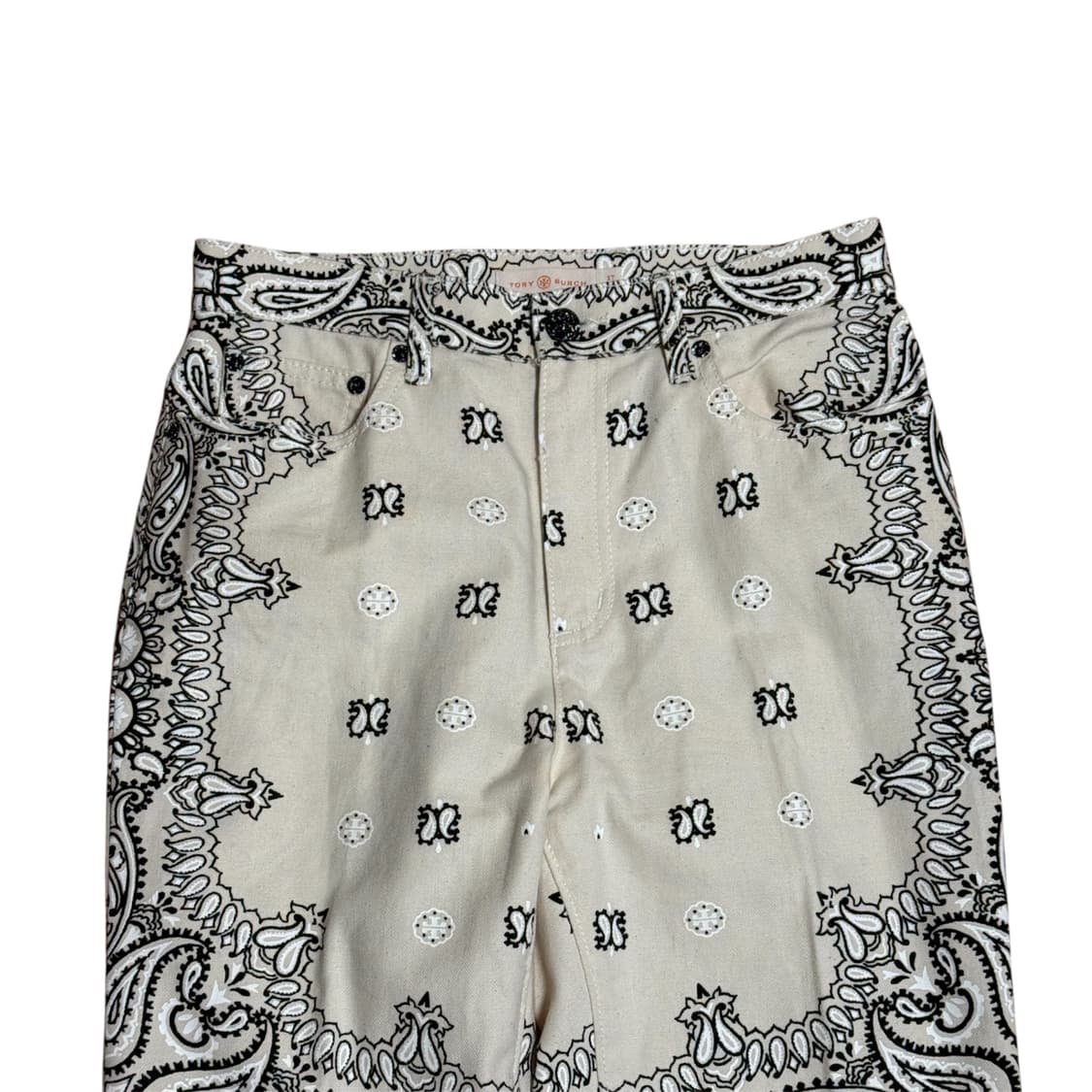 [27] 토리버치 페이즐리 자가드 부츠컷팬츠 상품이미지2