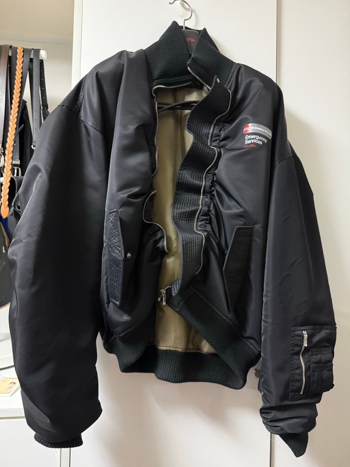 [M] STU 오버핏 카라 봄버 상품이미지6