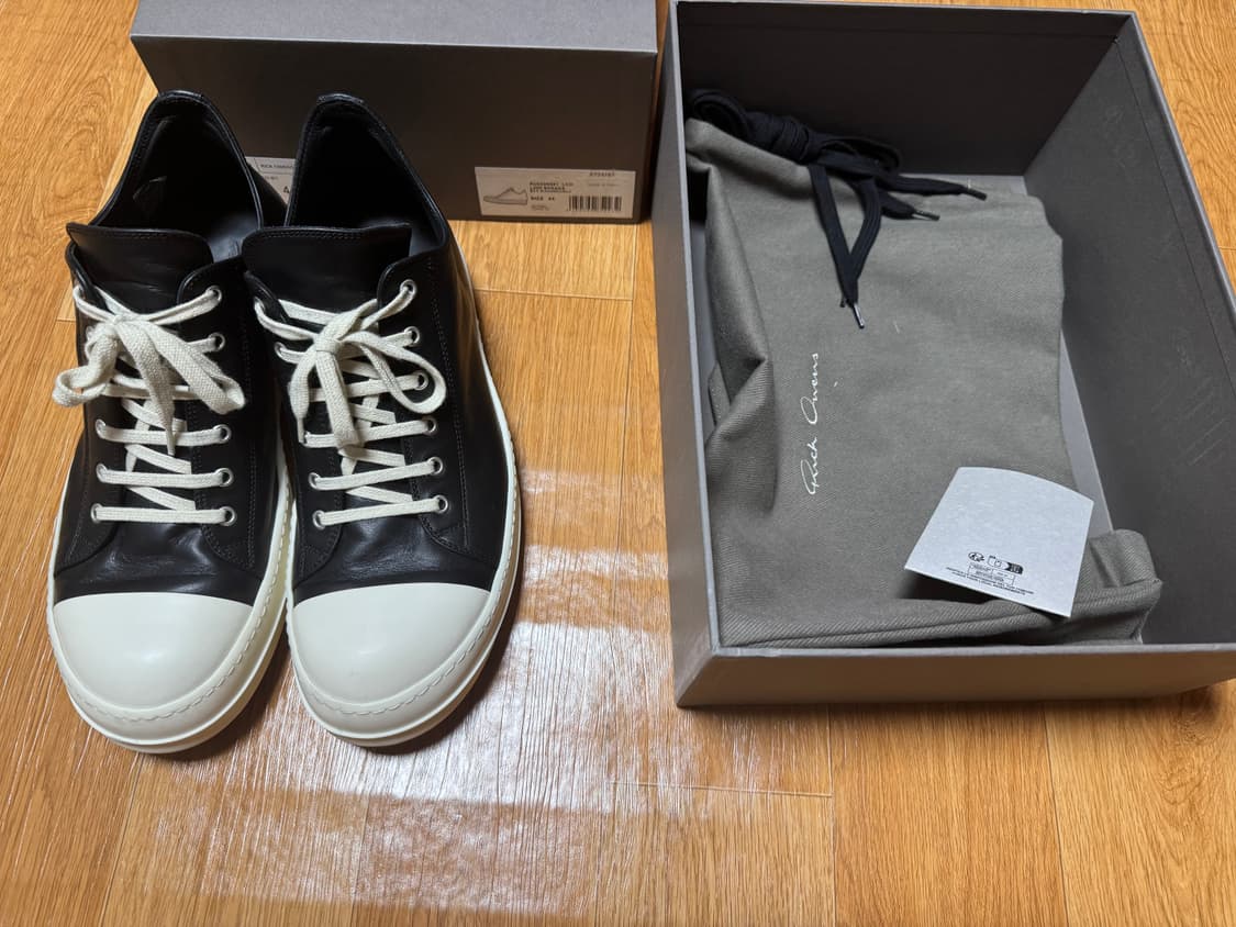 [44] 릭오웬스 라몬즈 로우 블랙 상품이미지1