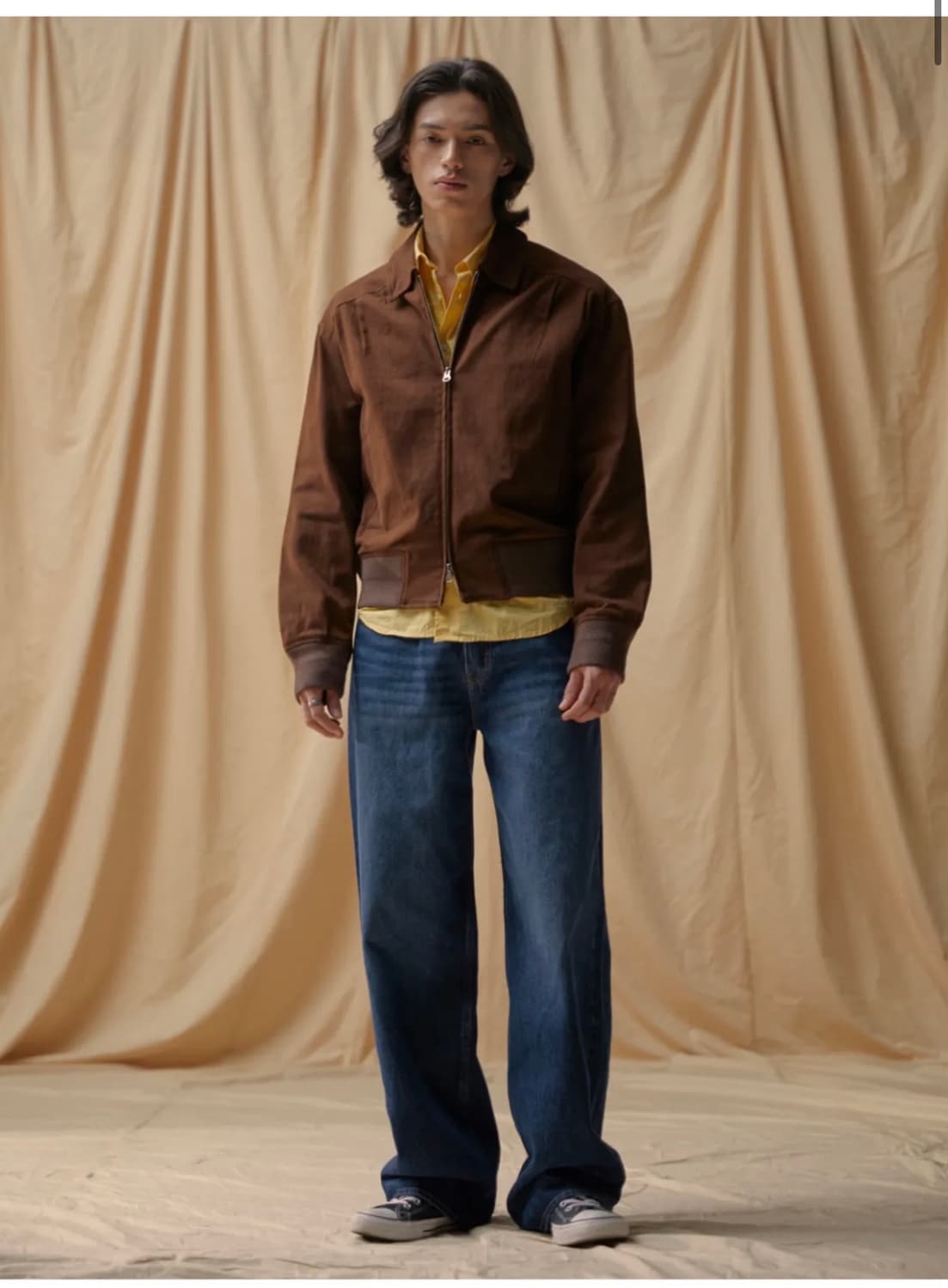 로파이 조슈아 플리츠 자켓 브라운 m 상품이미지2