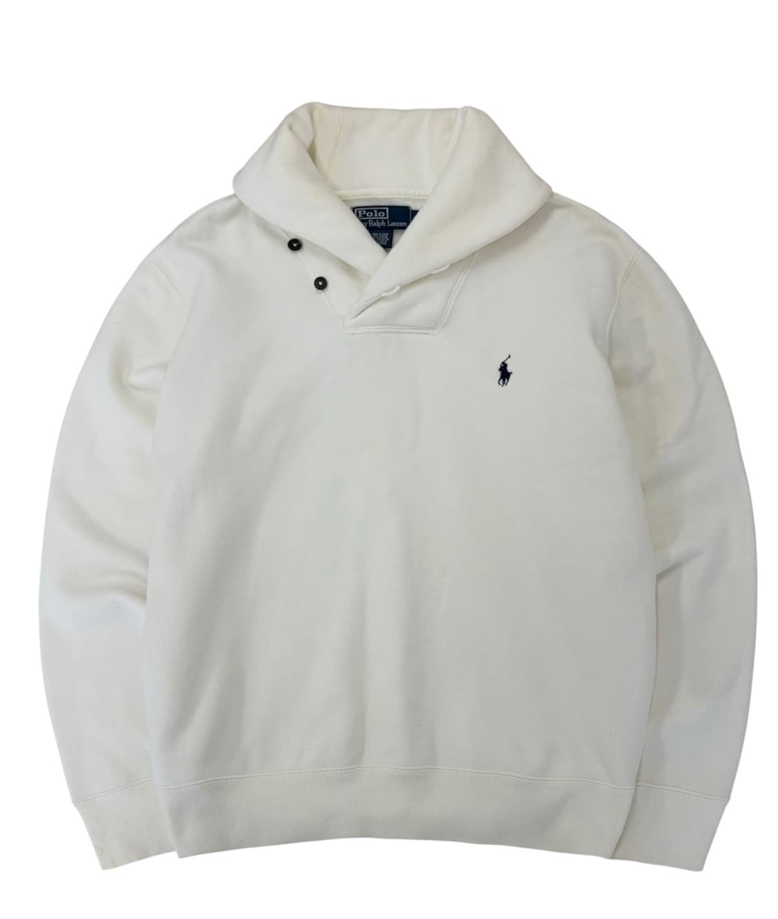 00년대 폴로 숄카라 니트 화이트 (L) 상품이미지1