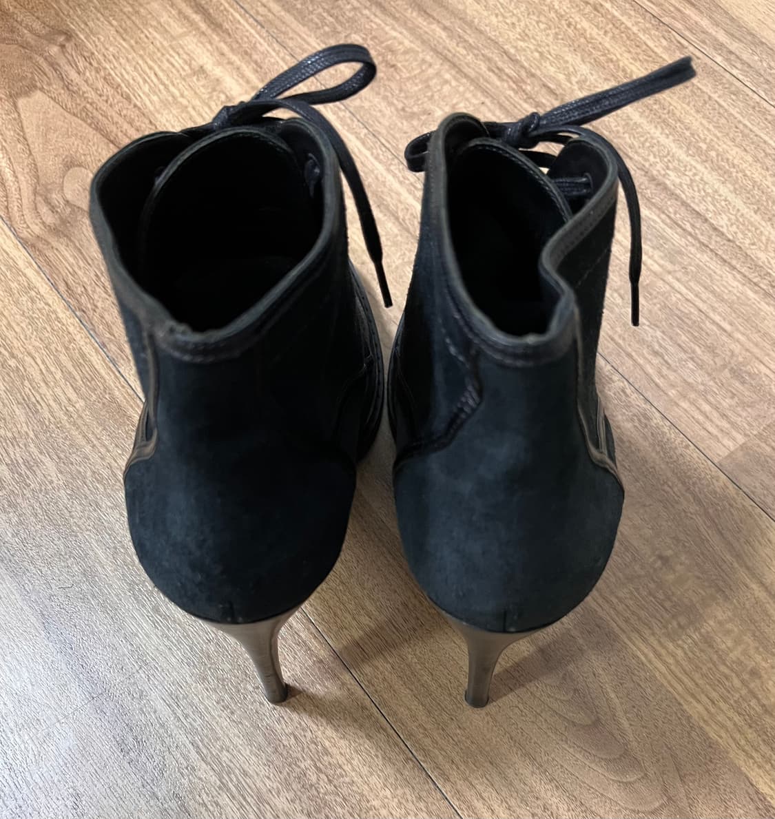 버버리 송치/ 스웨이드 레이스업 앵클 부츠 38 상품이미지3