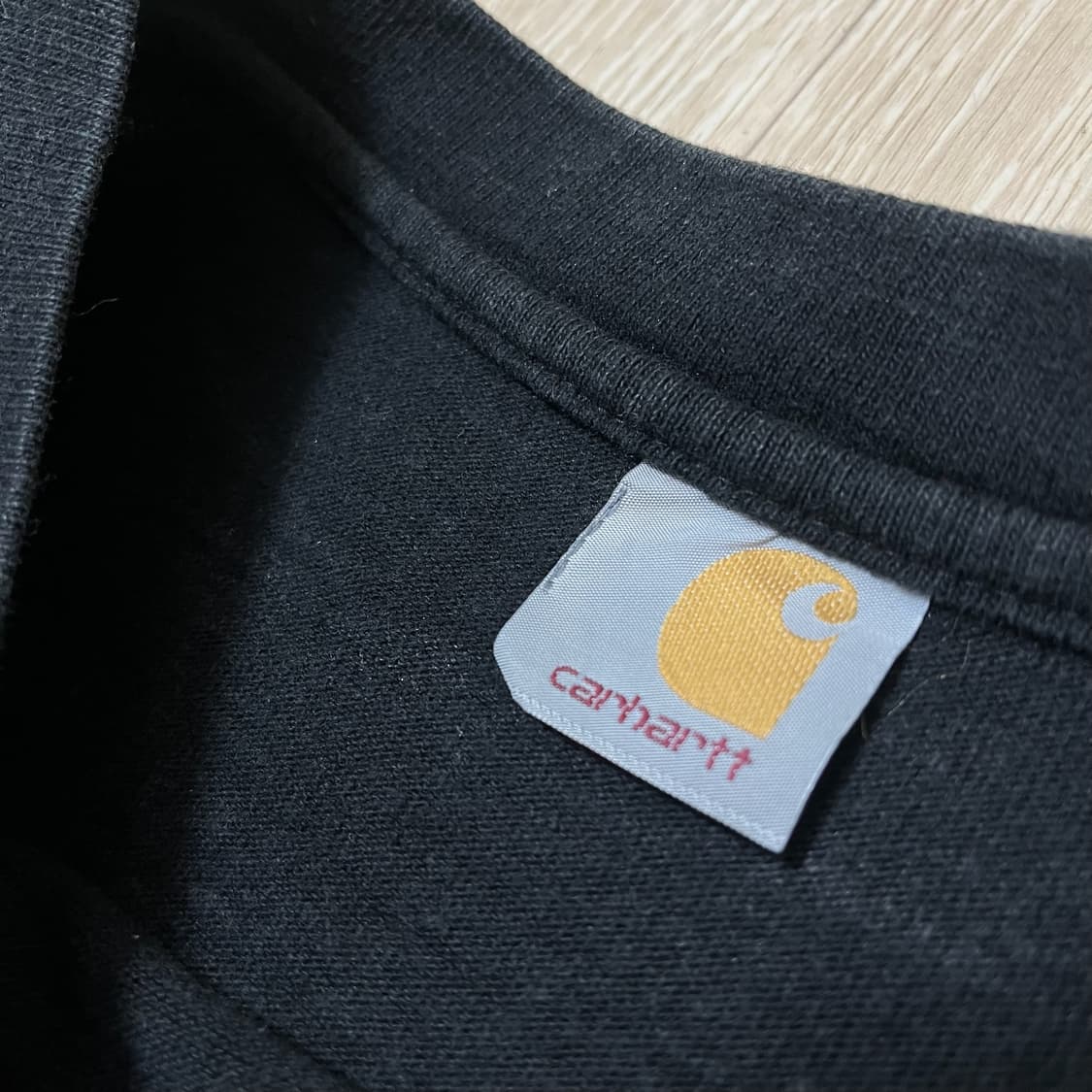 칼하트 빅로고 배색 반팔 티셔츠 [블랙] L/100 상품이미지6