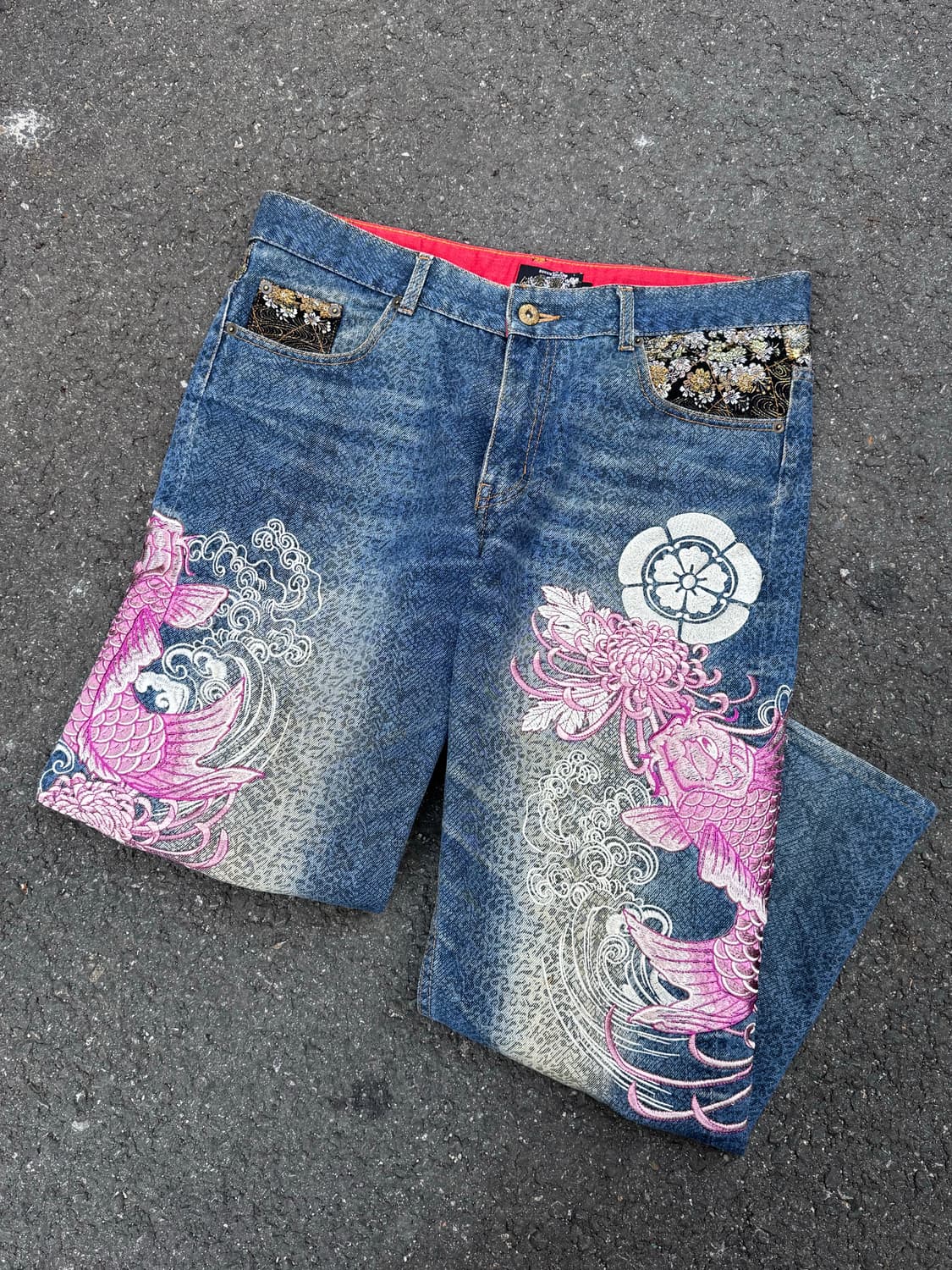 BUKKIR ABOU 오리엔탈 스네이크스킨 코이 데님팬츠  상품이미지2