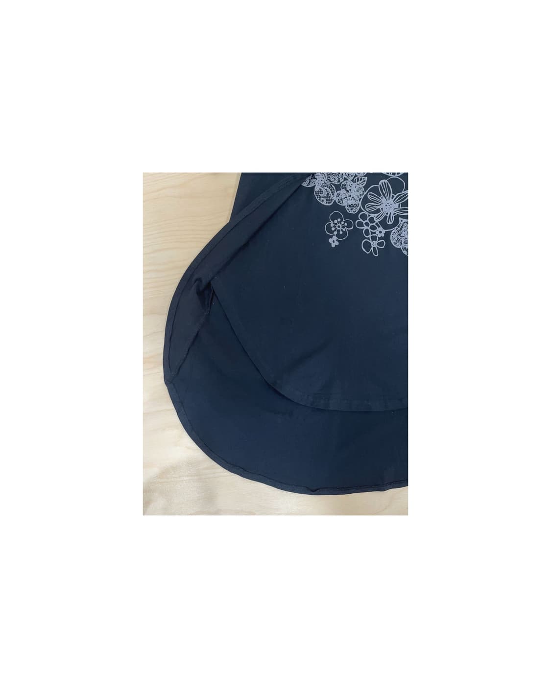 빈티지 블랙 플라워 롱 티셔츠 상품이미지4