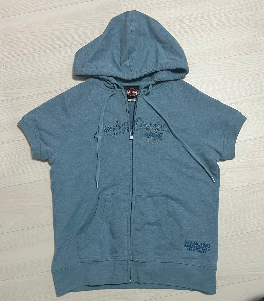 할리데이비슨 여성 반팔 후드 집업 상품이미지1