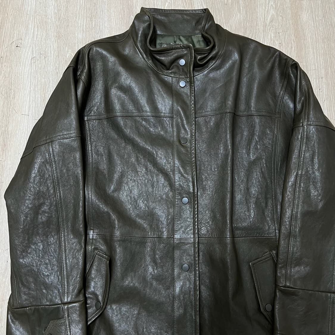 ROBO 로보 여성 천연 양가죽 레더 하프 코트 77 상품이미지2