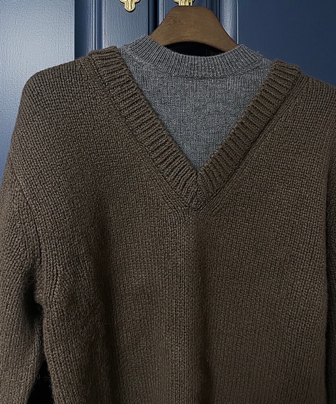 시스템옴므 25FW 파리컬렉션 울 더블 넥 니트 상품이미지7