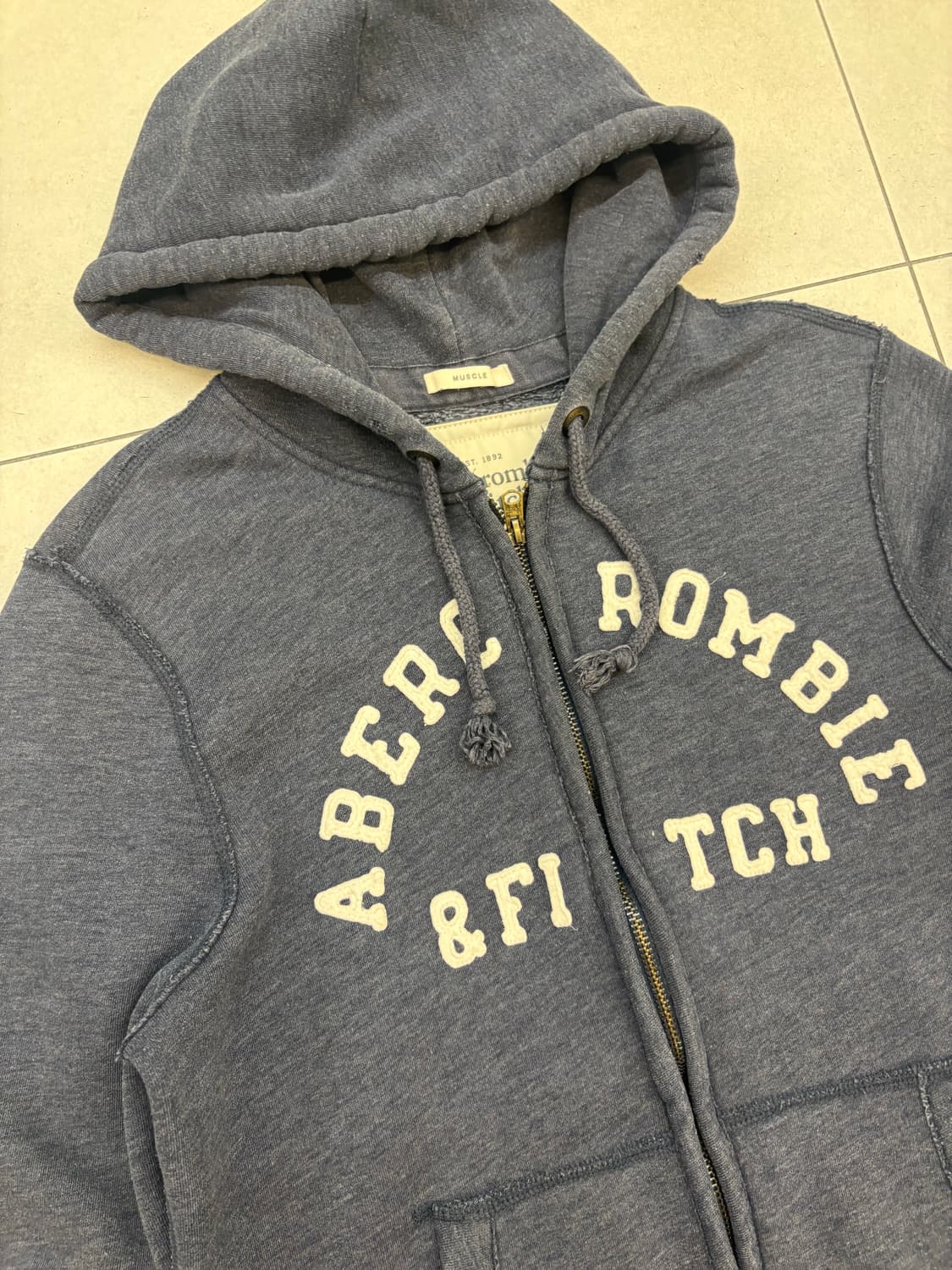 아베크롬비 네이비 워싱 후드집업 상품이미지4