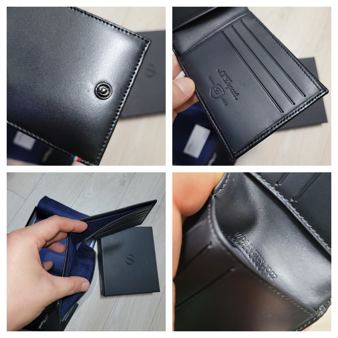 정품 듀퐁 블랙 반지갑 풀세트 상품이미지9