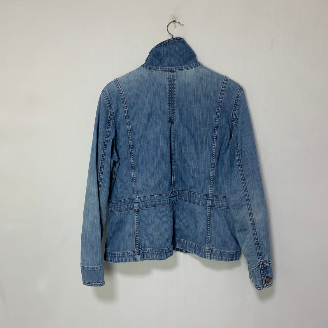 에디바우어 빈티지 데님 모토넥 봄버 자켓 워싱 00s 청자켓 여성 XL 상품이미지4