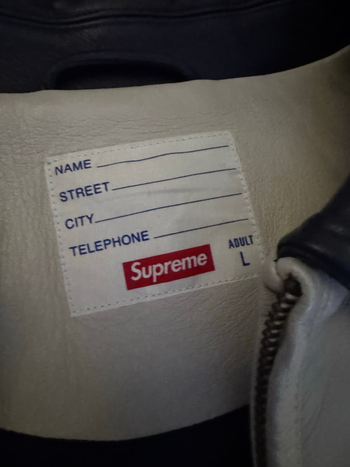 슈프림 스터드 아크로고 레더자켓 블루 L 상품이미지3