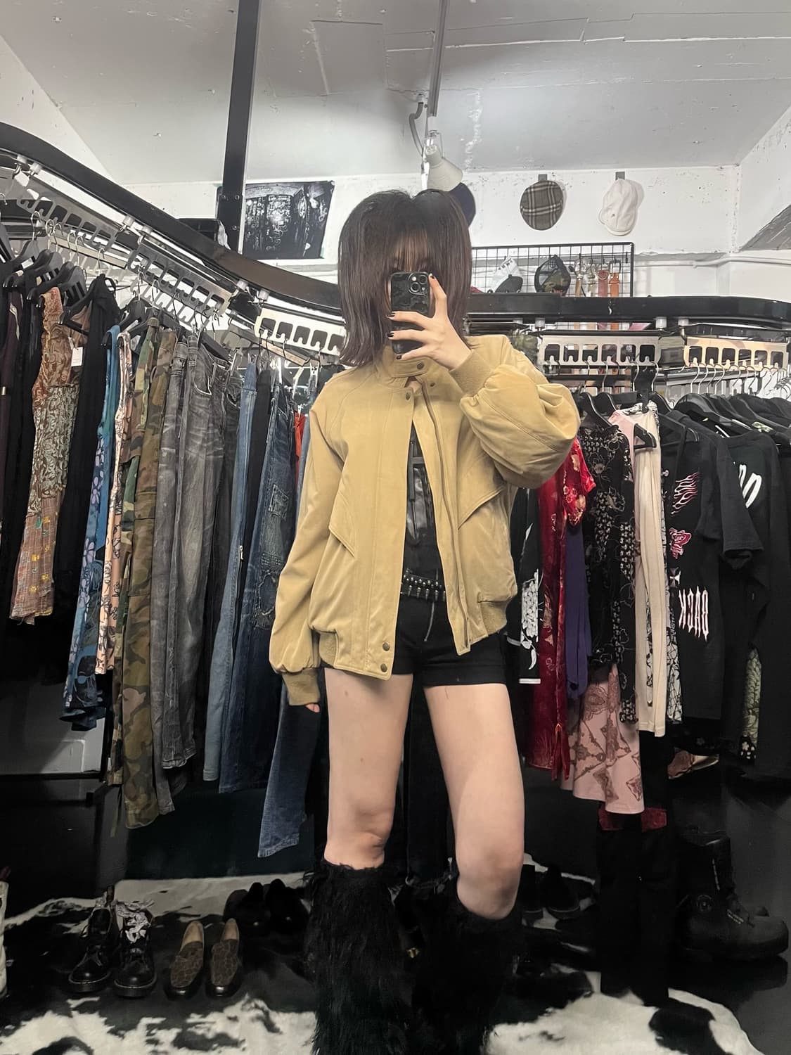 베이지 봄버 자켓 상품이미지1