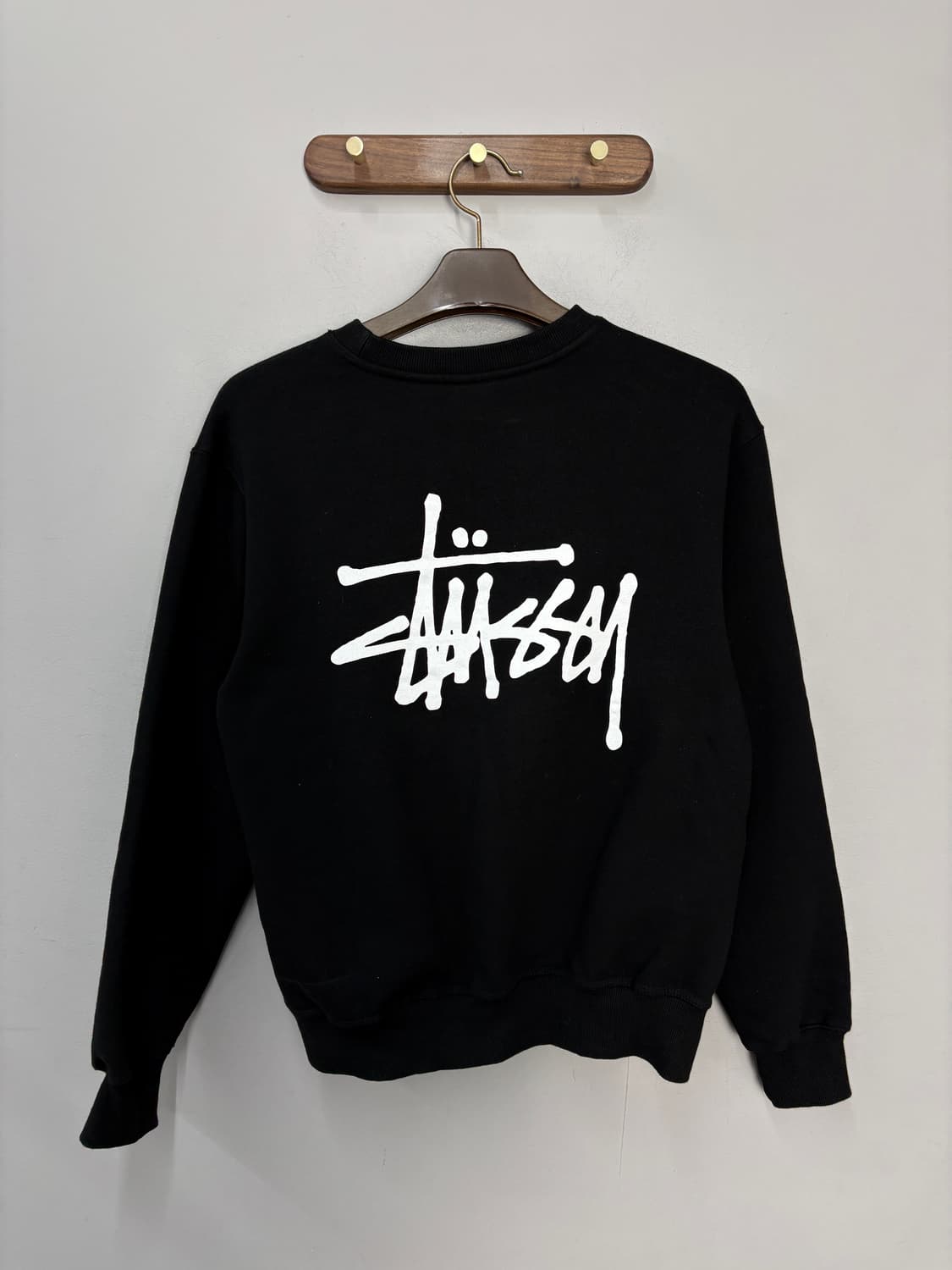 스투시 베이직로고 블랙 스웻셔츠A3576 상품이미지4