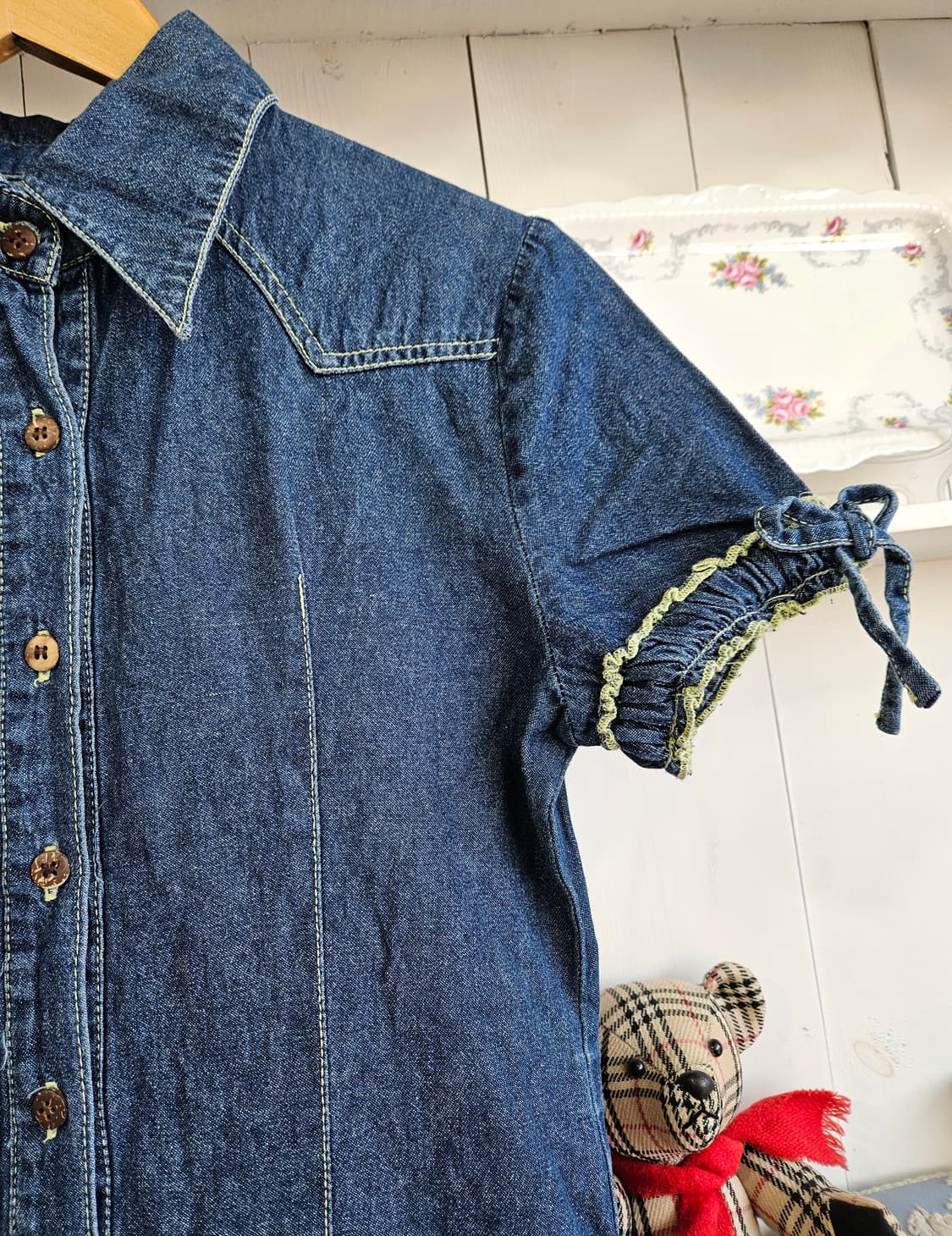 데님 웨스턴 프릴 원피스 상품이미지3