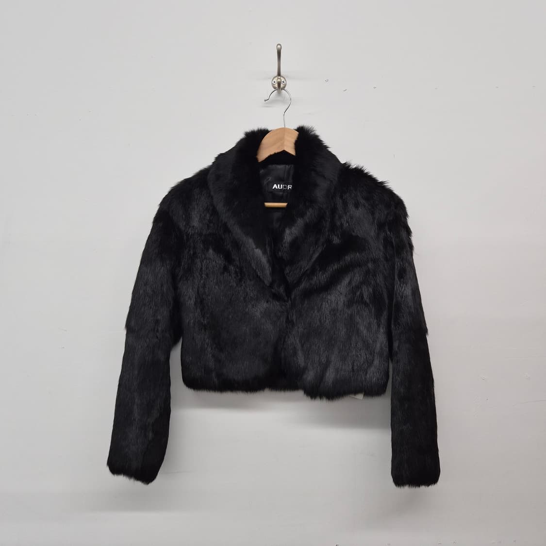 토끼털 블랙 크롭 퍼 자켓 여성 s 상품이미지1