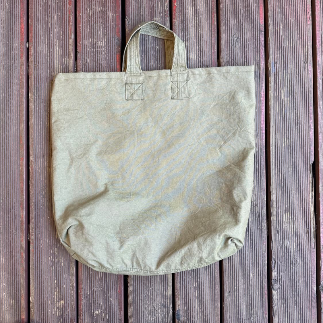 스누피 U.S.N.A.S 토트백 카키 상품이미지3