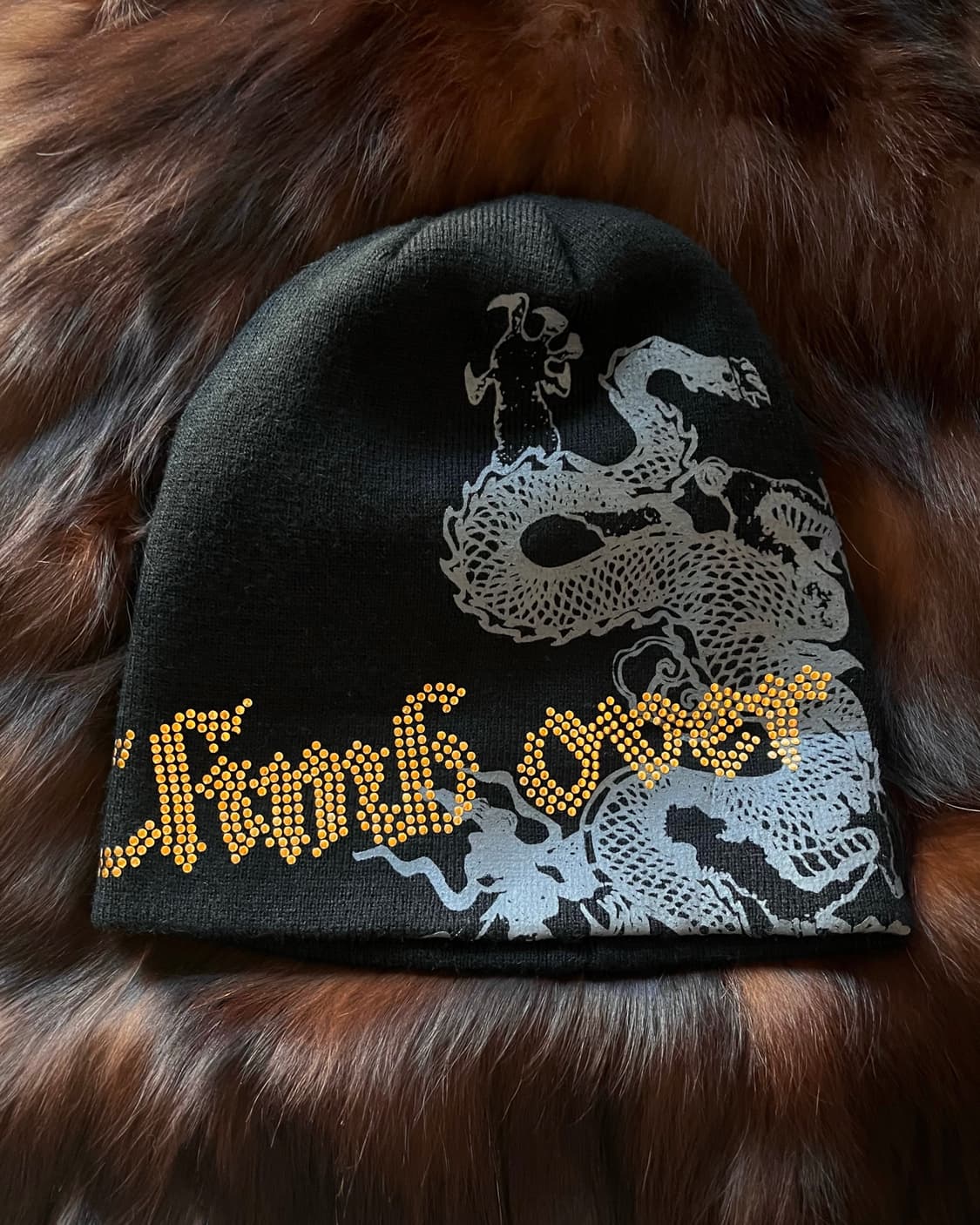 90-00s JPN Vintage Dragon Studs Beanie 상품이미지3