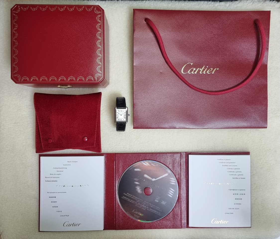 [까르띠에 풀세트] 탱크솔로 스틸 SM 시계 (남녀공용) 08년식 상품이미지10