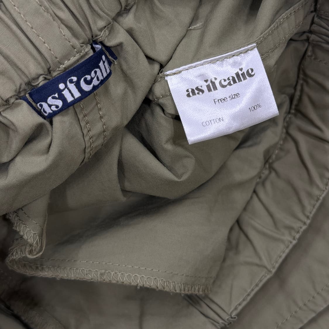 에즈이프캘리 파라슈트 코튼 카고팬츠 카키 상품이미지6