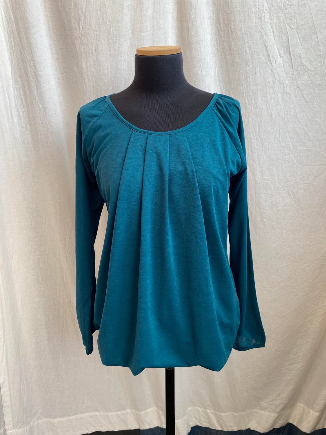 청록 시스루 블라우스(-66) 상품이미지1