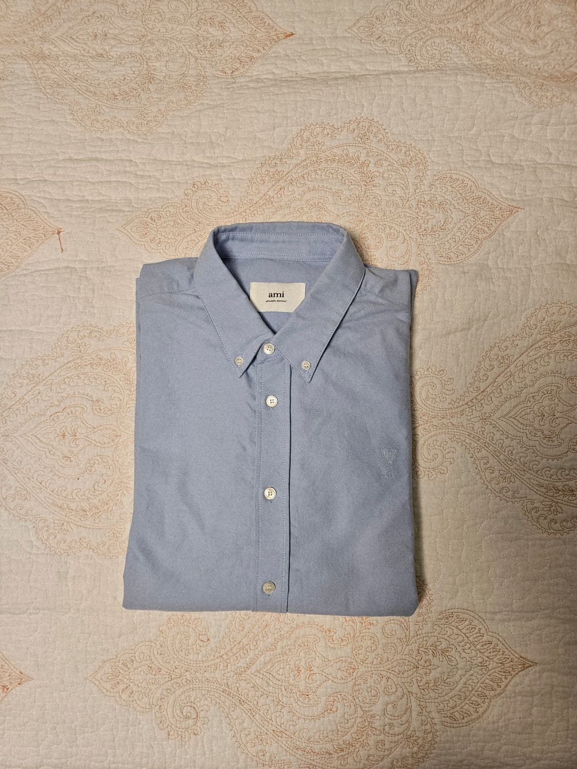 아미 톤온톤 캐시미어 블루 셔츠 XL 판매합니다! 상품이미지7