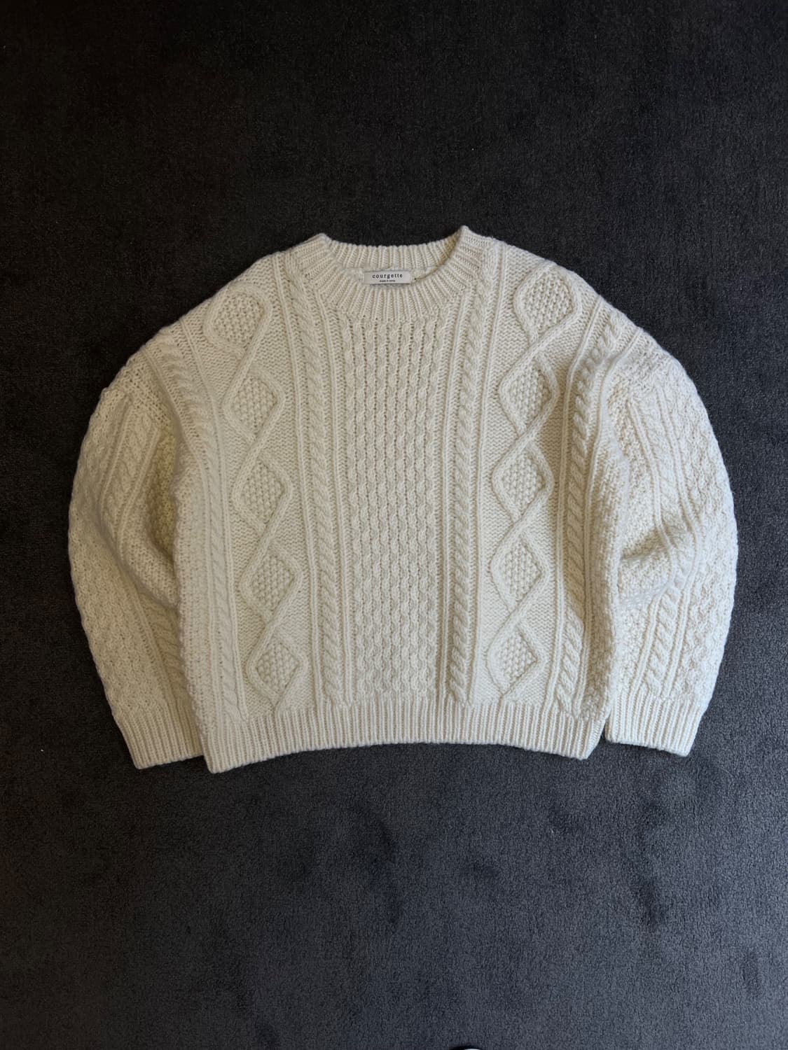 Courgette 아란 케이블 니트 L 상품이미지1