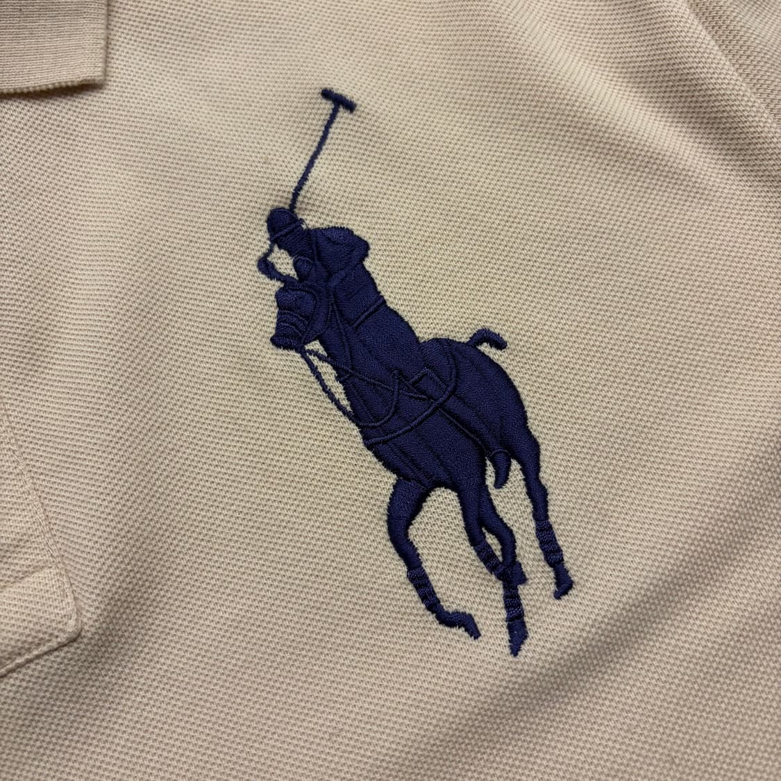 [L] 폴로 랄프로렌 빅포니 베이지 롱슬리브 카라티 C215 상품이미지5