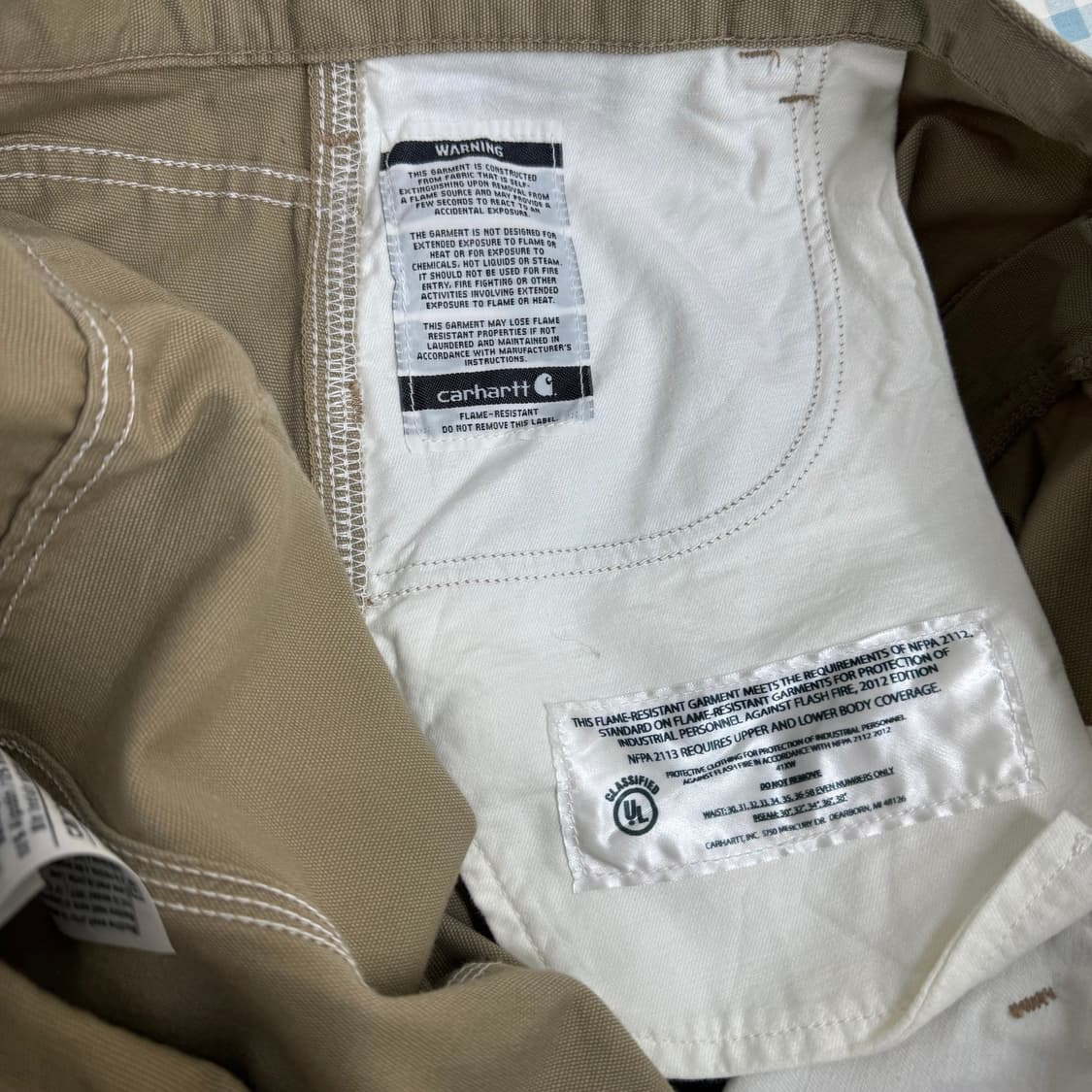 칼하트 FR 베이지 빅사이즈 워크 팬츠 (42)   상품이미지7