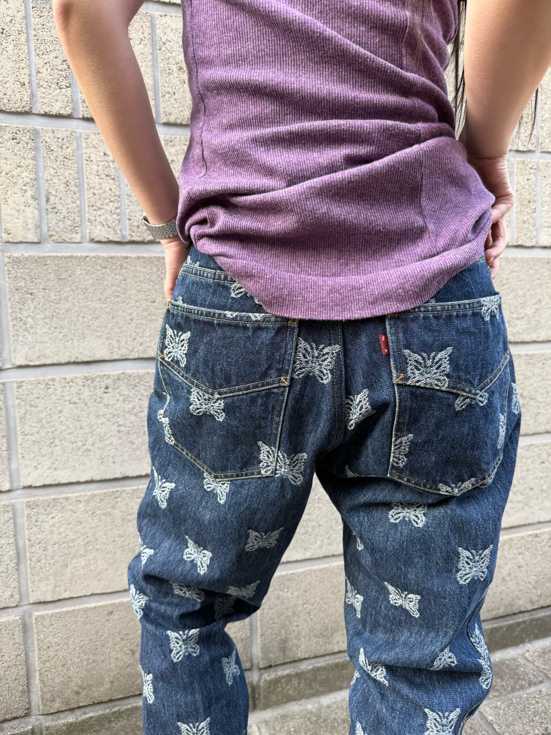 니들스 빠삐용 패턴 워크웨어 실루엣 데님팬츠 상품이미지9