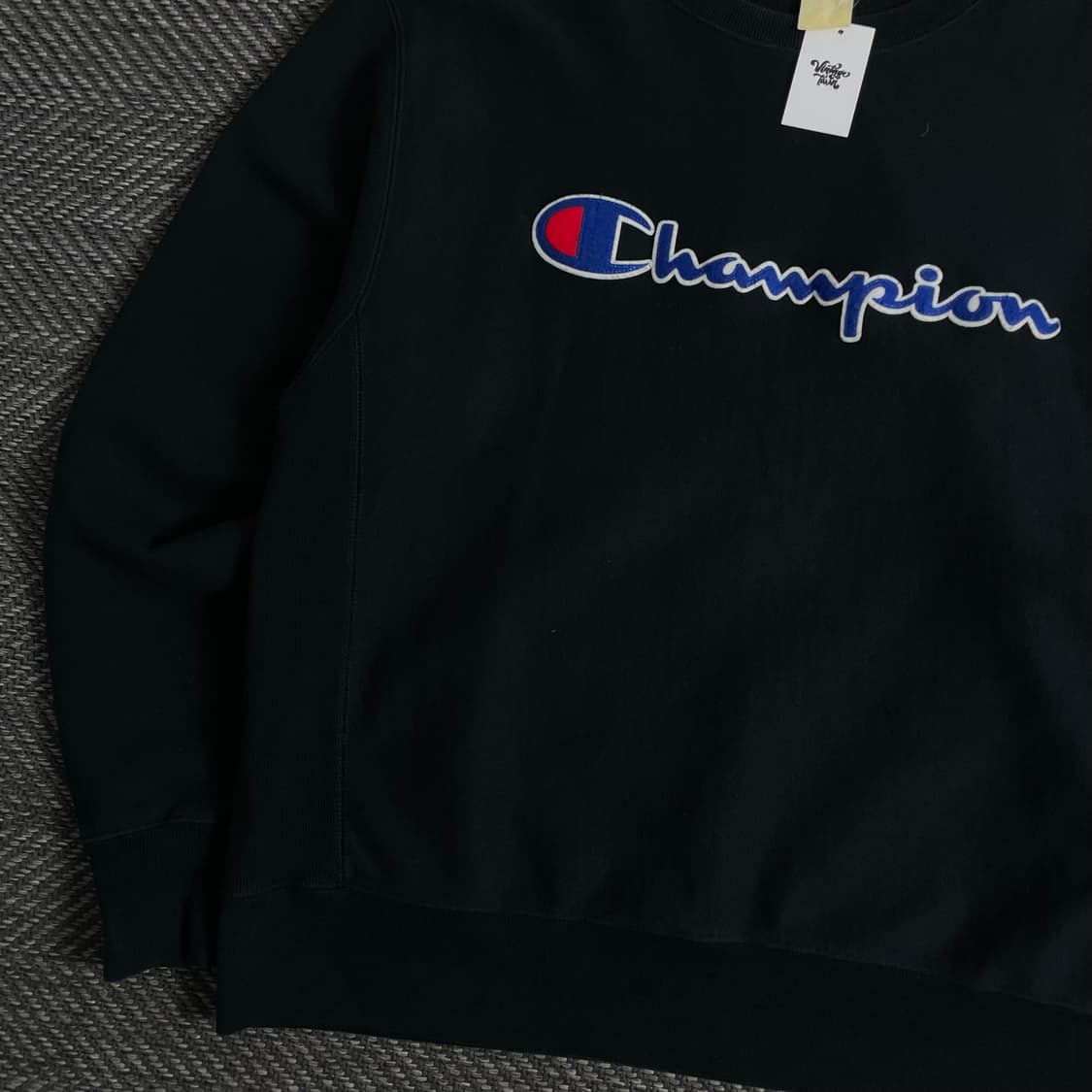 챔피온 리버스위브 빅로고 블랙 스웻 셔츠 y 3223 상품이미지4