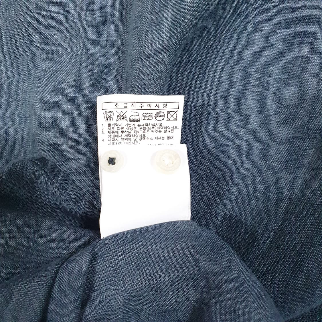 L (100) 헨리코튼 신형 22ss 솔리드 버튼다운 린넨 마 셔츠 남방 상품이미지7