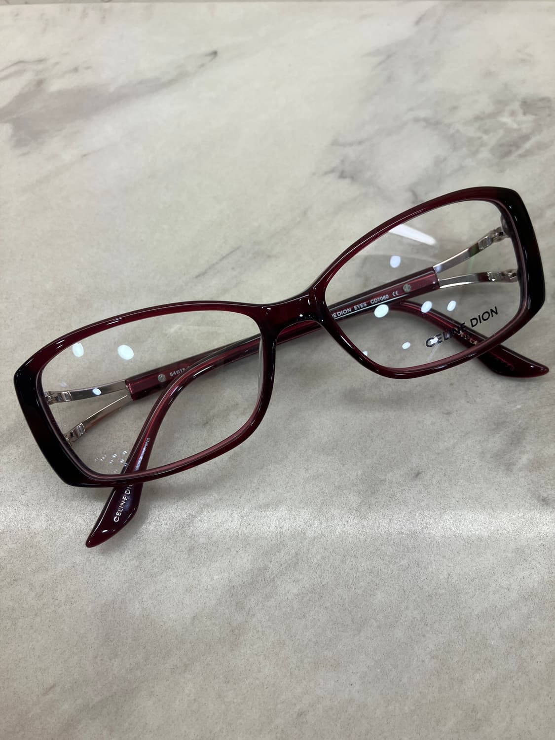 셀린디옹 Celine Dion 바이올렛 소프트 스퀘어 큐빅 뿔테 안경 상품이미지1