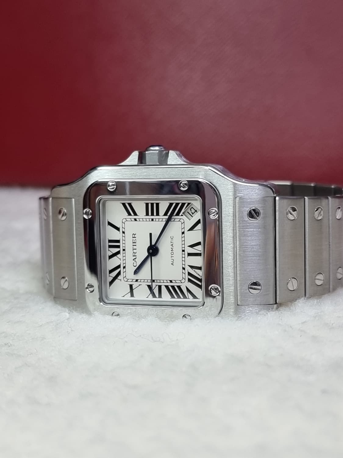까르띠에 산토스 갈베 스틸 XL 블랙로만 오토매틱 남성시계 08년식 상품이미지3