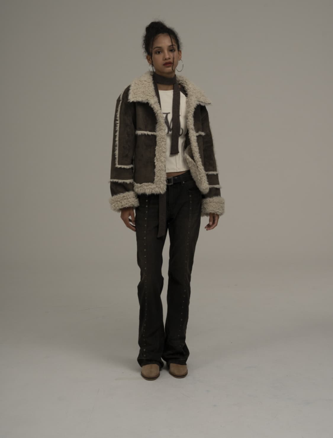 Midnight Move Ribet Bootcut Pants Black 상품이미지4