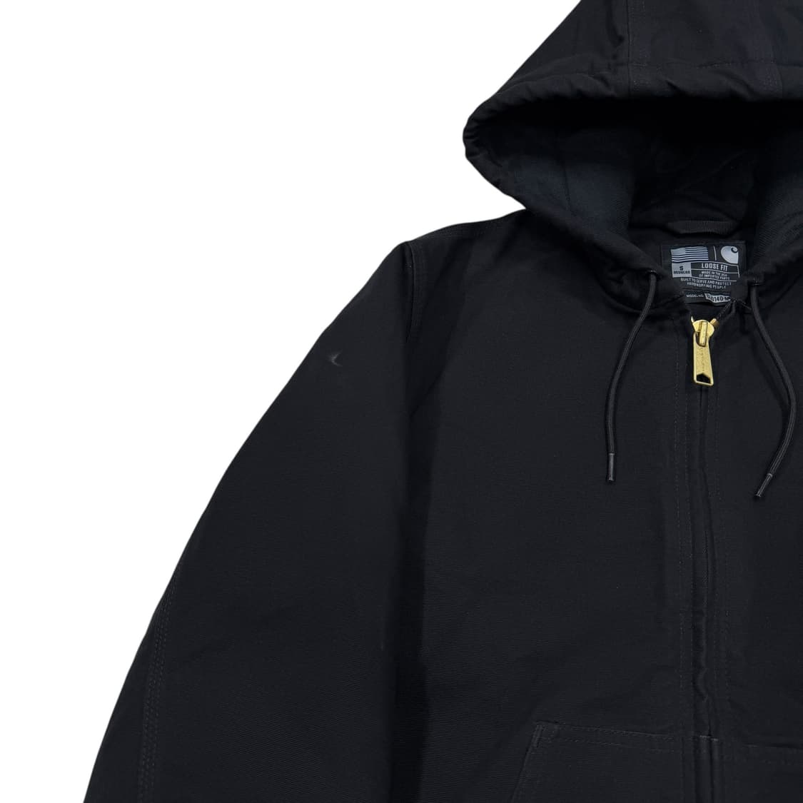 칼하트 덕 액티브 누빔 후드 자켓 블랙 S (OJ0140-M) 상품이미지6