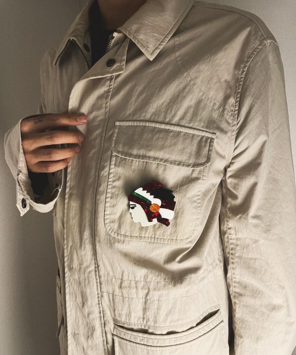 1960s 프랑스 빈티지 인디언 브로치 상품이미지1