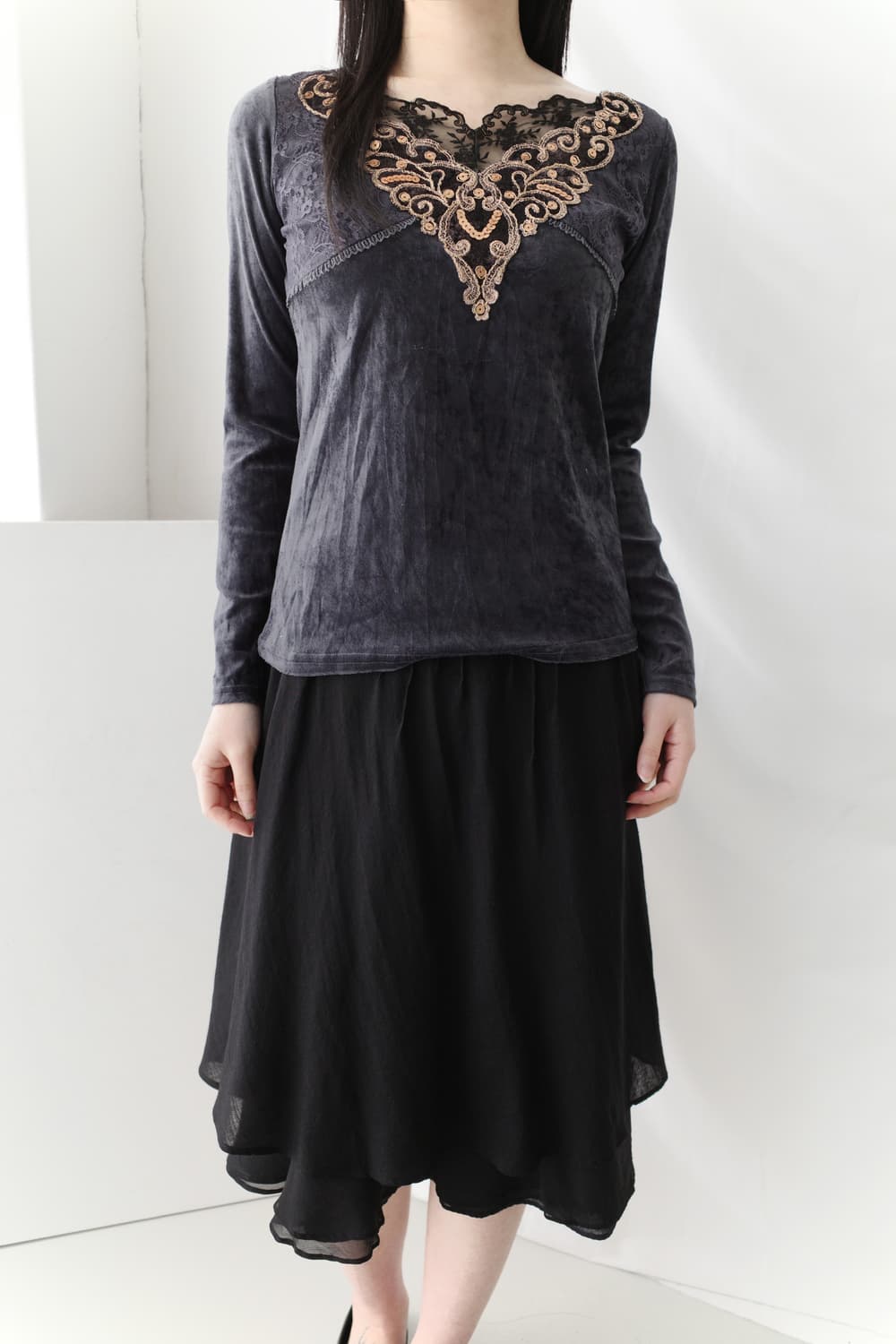 oriental velvet long sleeve  상품이미지5