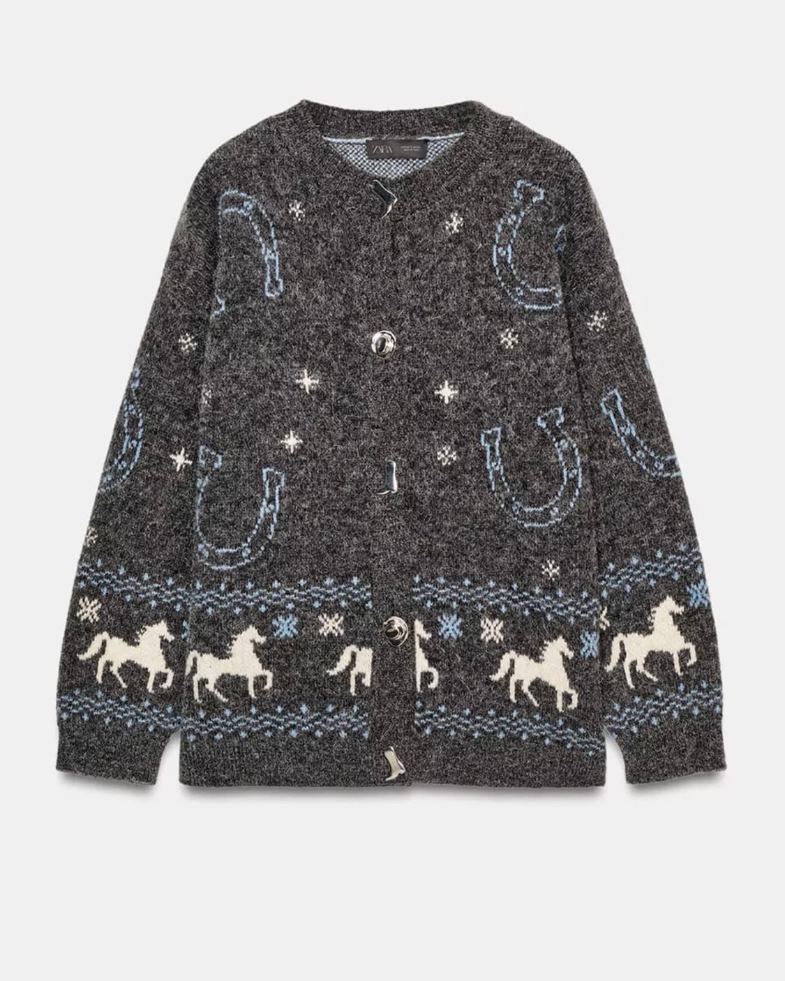 자라 말띠해 자카드 가디건 카우보이 웨스턴 가디건 상품이미지1