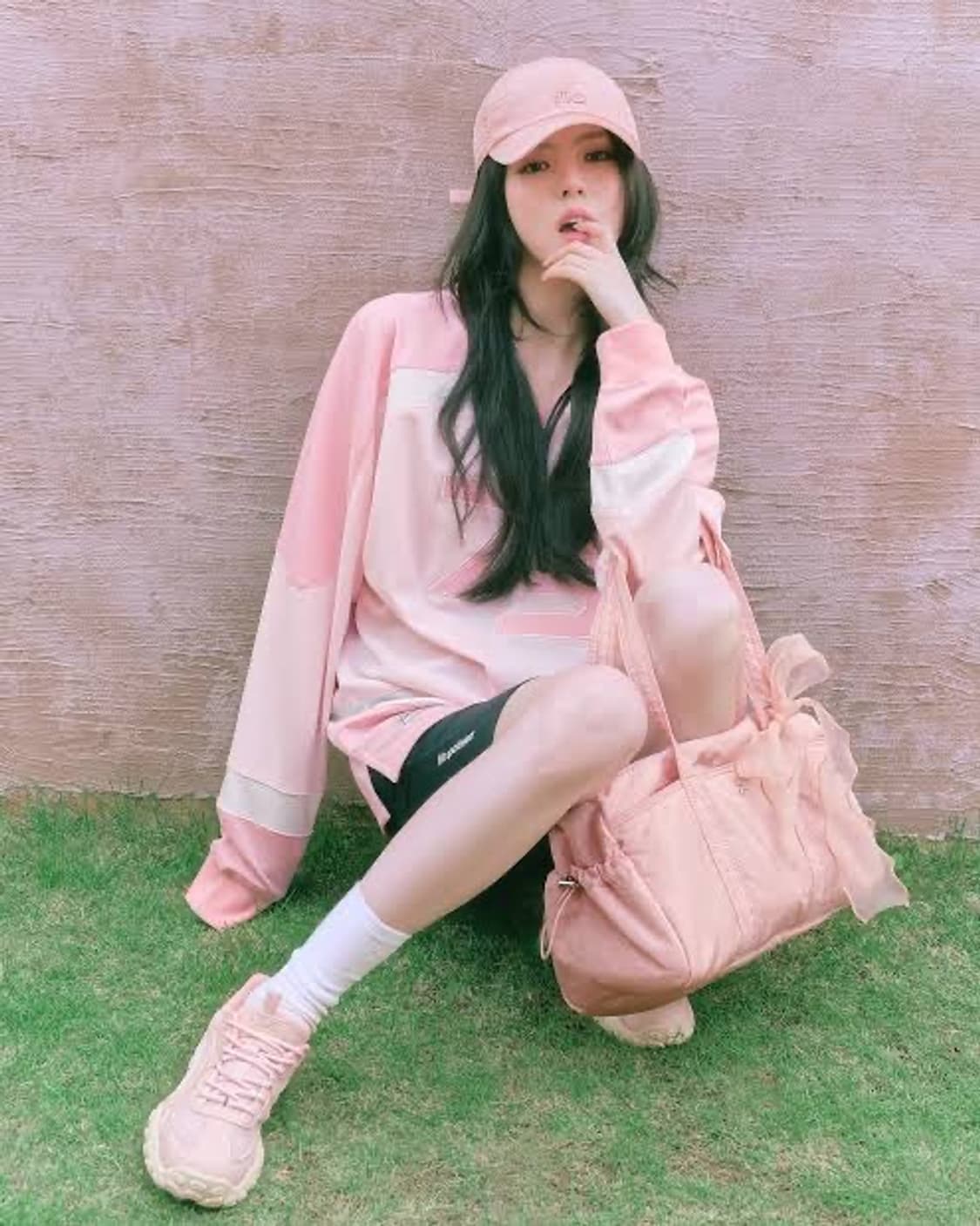 휠라 핑크블라썸 볼캡 럭비티셔츠 에샤페 240사이즈  상품이미지1