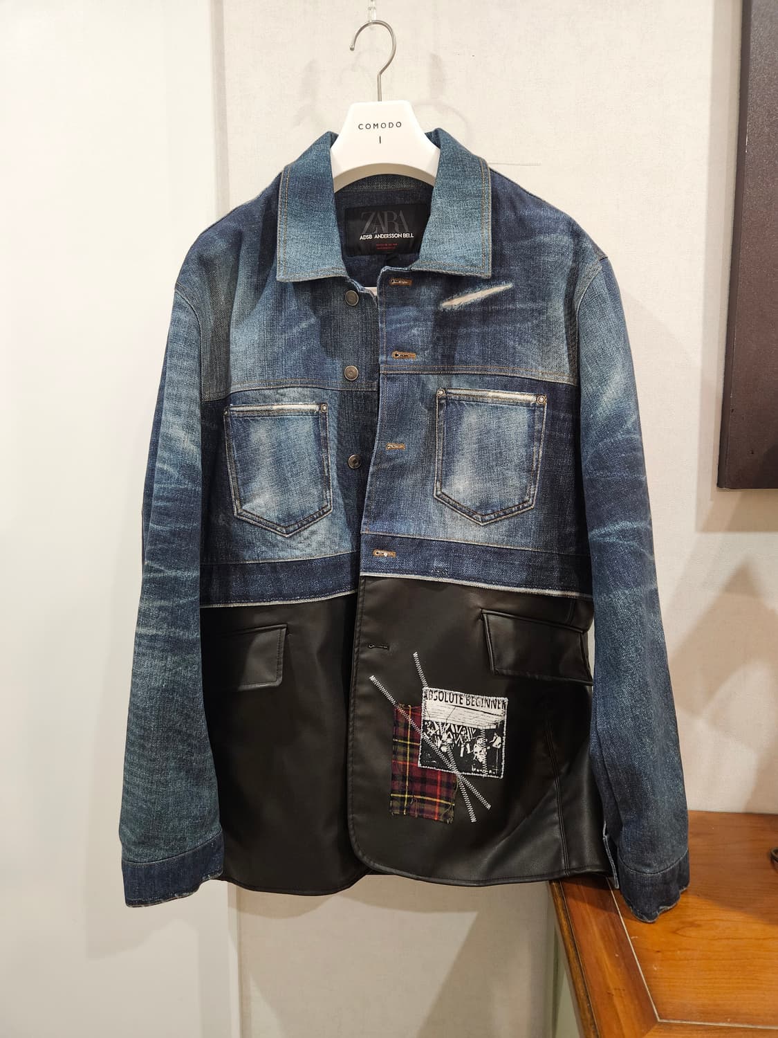 자라 x 앤더슨벨 데님 콤보 점퍼 미디움 블루 XL 상품이미지1