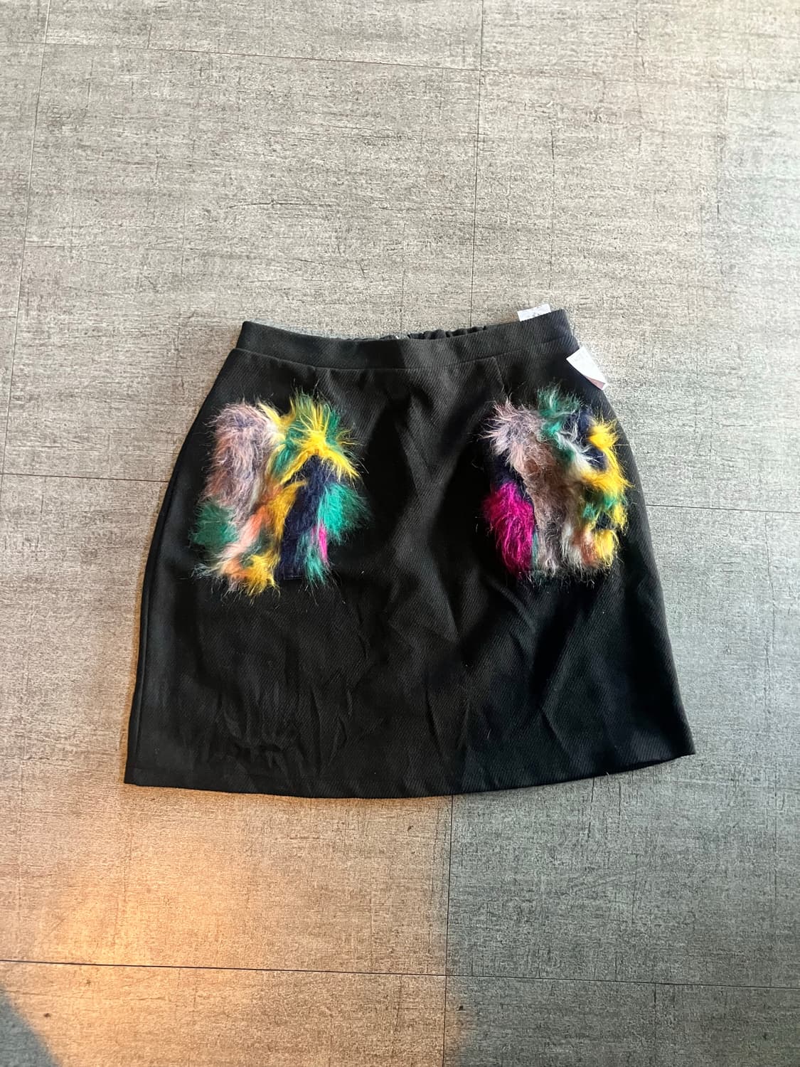 일본빈티지 Grl 핀터깔y2k 보헤미안 레인보우퍼 미니스커트 상품이미지1